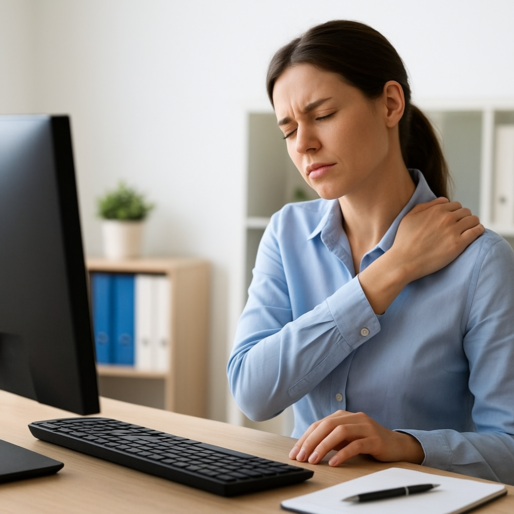 Ergonomia pracy - masaż biurowy Poznań 